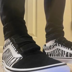 ZEBRA STRIPE VANS WITH VELCRO